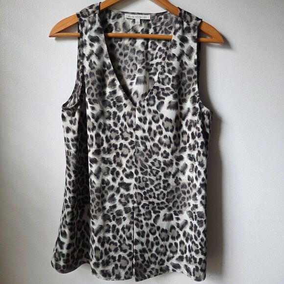 EUC DANIEL RAINN ANIMAL PRINT V NECK TANK TOP SIZE LARGE - Picture 1 of 13
